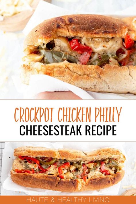 Crockpot Philly Cheese Chicken, Slow Cooker Chicken Philly Cheesesteak, Dump And Go Chicken Crockpot, Low Carb Recipes Crockpot, On The Road Meals, Slow Cooker Dump And Go, Family Crockpot Meals, Chicken Philly Cheesesteak Recipe, Crockpot Chicken Breasts