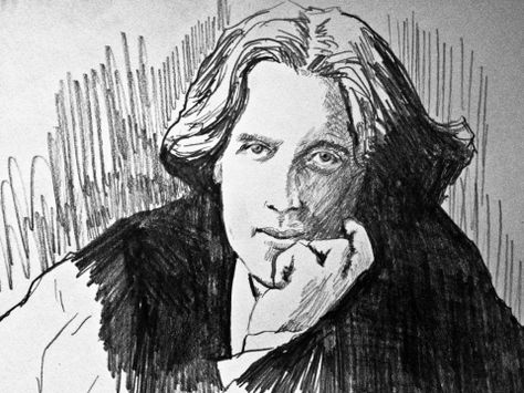 Portrait of Oscar Wilde by Alice Teeple. Pencil drawing on paper. Border Line, Oscar Wilde Quotes, Bernard Shaw, Dorian Gray, Pencil Portrait, Oscar Wilde, Classic Literature, A Drawing, Poets