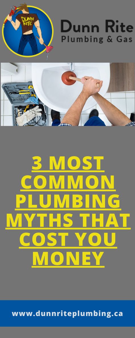 3 MOST COMMON PLUMBING MYTHS THAT COST YOU MONEY Plumbing Drains, Plumbing Problems, Plumbing Services, Diy Plumbing, Home Maintenance, General Knowledge, Laundry Room, Plumbing, Blog Post