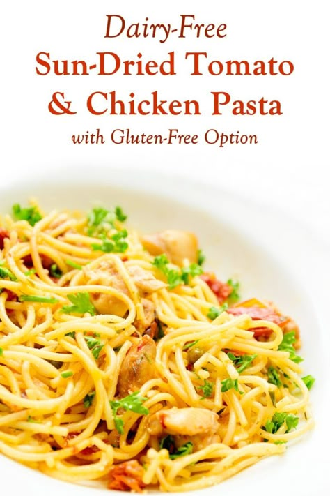 Ketobiotic Recipes, Pasta Recipe With Chicken, Df Dinner, Tomato Pasta With Chicken, Sundried Tomato Recipes, Homemade Turkey Sausage, Dairy Free Pasta Recipes, Sundried Tomato Chicken, Sun Dried Tomato Pasta