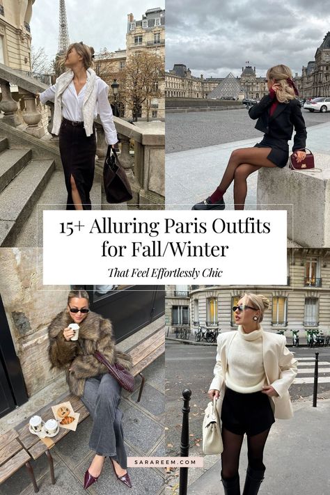 Looking for Parisian-inspired outfit ideas for fall and winter? Discover 15+ effortlessly chic Paris outfits for fall and winter that blend cozy layers, chic silhouettes, and timeless Parisian style. These Paris outfit ideas are the perfect mix of casual and sophisticated. Explore how to nail that effortless Parisian charm with winter outfit ideas designed for both style and warmth. Pin these stunning looks now for your ultimate fall and winter style inspo! #ParisOutfits #ParisianStyle February In Paris Outfit, Monterey California Outfits Winter, Florence Outfits Winter, Christmas In Paris Outfit, Fall Outfits Layering, Winter Paris Outfits Cold Weather, Milan Outfits Winter, Madrid Winter Outfits, Outfits For 50 Degree Weather