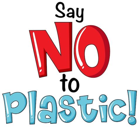 Vector say no to plastic typography logo... | Premium Vector #Freepik #vector #cartoon-logo #cartoon-drawing #clip-art #cartoon-svg No More Plastic Poster, Plastic Typography, Typography Logo Design, Say No To Plastic, Logo Cartoon, Kids Doodles, Cartoon Svg, Cartoon Strip, Logo Design Typography