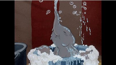 An Elephant, Elephant, Bubbles, Gif, Bath, Disney