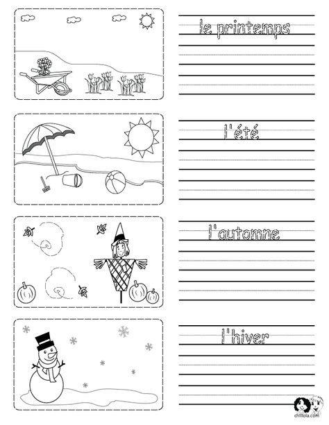 season french worksheets Seasons In Spanish, Spanish Weather, Seasons Worksheets, Preschool Spanish, Weather Worksheets, Spanish Writing, Learning Spanish For Kids, Homeschool Spanish, Spanish Basics