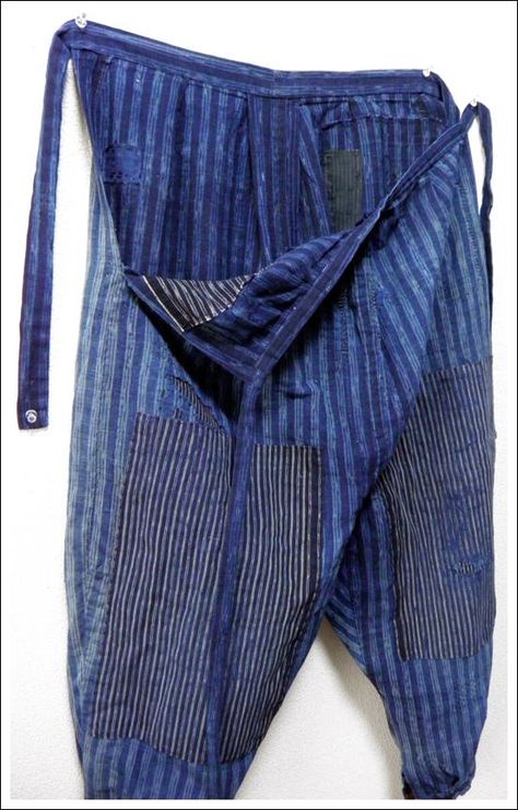 Japanese Farmer's Monpe, Gardening Pants Japanese Farm, Gardening Pants, Japanese Workwear, Japanese Pants, Fisherman Pants, Kimono Shirt, Sewing Pants, Japanese Textiles, Japanese Outfits