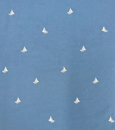 White Embroidered Sail Boats on Cotton Shirting Fabric | JOANN Iron Machine, Beachy Summer, Sail Boats, Shirting Fabric, Fabric Set, Sail Boat, Fabric Making, Set Sail, Fabric Projects