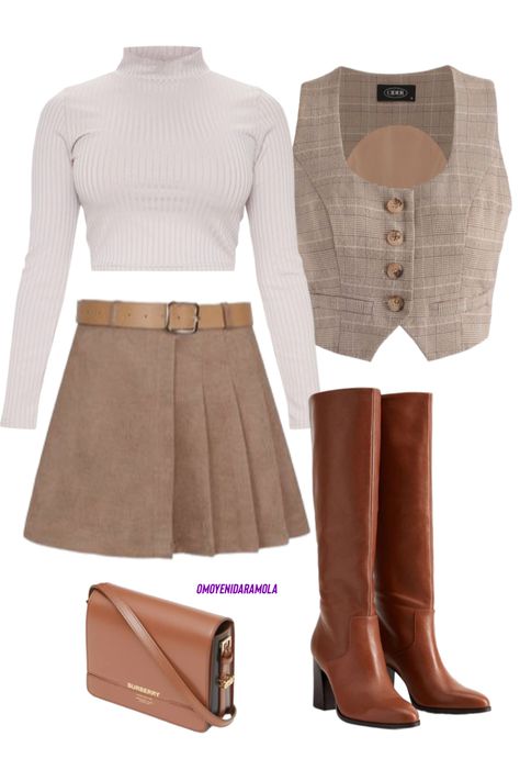 Fancy Brown Outfit, Women Smart Casual Outfits, Brown Outfit Ideas, Dressy Vest, Corporate Outfit, Sweet Clothes, Corporate Outfits, Brown Outfit, Style Preppy