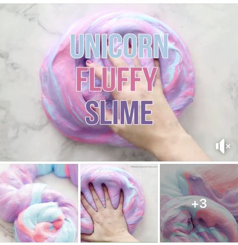 🦄 unicorn fluffy slime recipe  |  great fun for kids (made by an adult) Slime Recipe Kids, Mermaid Slime, Fluffy Slime Recipe, Kids Recipe, Easy Slime Recipe, Slime For Kids, Slime Craft, Easter Decorations Dollar Store, Fluffy Slime