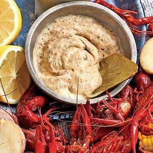 MAKE THIS WHEN LEE MAKES HIS CRAWFISH BOIL - This tangy dip is a great make accompaniment to the veggies in the crawfish boil. Chicken And Egg Salad, Crab Boil Party, Appetizers Seafood, Crawfish Party, Seafood Boil Party, Crawfish Boil Party, Crawfish Season, Cajun Creole Recipes, Cajun Cooking