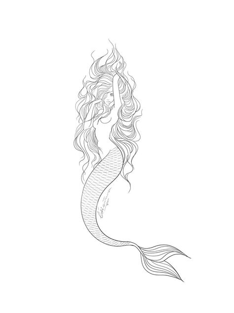 Mermaid Tattoo On Ribs, Mermaid Line Tattoo, Siren Mermaid Tattoos, Vintage Mermaid Tattoo, Holiday Tattoo, Venus Tattoo, Siren Tattoo, Mermaid Tattoo Designs, Simple Arm Tattoos