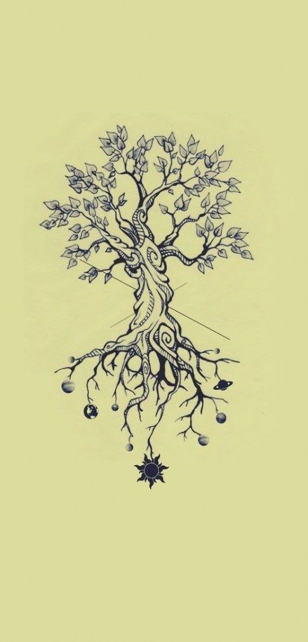 Tree Tattoo Drawings, Dr Tattoo, Roots Tattoo, Earth Tattoo, Neotraditional Tattoo, Tattoo Schrift, Planet Tattoos, Tree Tattoo Designs, Inspiration Tattoo