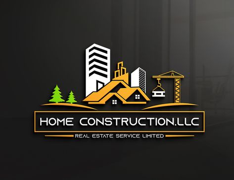 Design real estate, construction, property, building, home, business logo by Salam2587 | Fiverr Design Real Estate, Building Home, Construction Logo, Real Estate Services, Home Business, Logo Design Services, Business Logo, Design Services, Logo Design