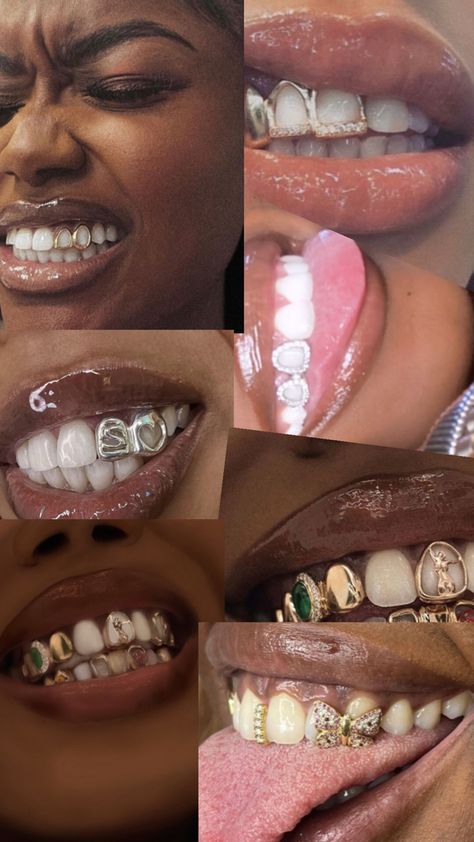 Grills For Women, Teeth Aesthetic, Pretty Teeth, Dental Jewelry, Xoxo Jewelry, Grillz Teeth, Gold Grill, Diamond Teeth, Dope Jewelry Accessories