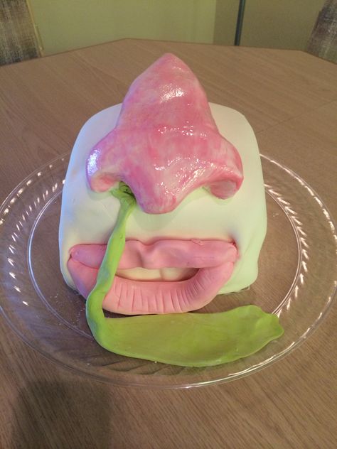 Booger Cake! (Nose Cake?) Who wants a slice of snot? Nose Cake, Bad Cakes, Ugly Food, Ugly Cakes, Hedgehog Cake, Cake Fails, Grandma Cooking, Funny Birthday Cakes, Food Memes