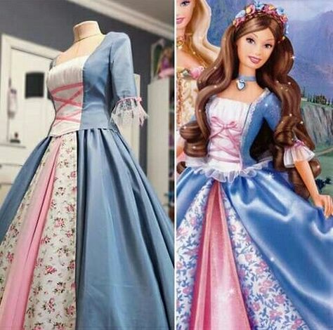 Princess And The Pauper Dresses, Pictures Of Barbie, Barbie Erika, Barbie Princess And The Pauper, Cosplay Clothes, Princess And The Pauper, Movie Inspired Outfits, Barbie Costume, Princess Cosplay