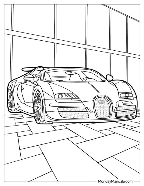 22 Bugatti Coloring Pages (Free PDF Printables) Bugatti Models, Race Car Coloring Pages, Cars Art, Fender Bender, Cartoon Coloring, Black Construction Paper, Cars Coloring Pages, Puffy Paint, Bugatti Cars