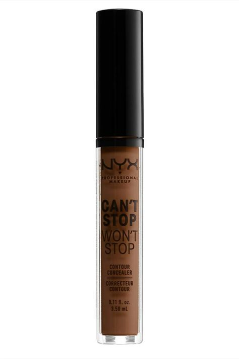 Cover and Conceal: Conceal, brighten under the eyes, and highlight with NYX Professional Makeup Can't Stop Won't Stop Concealer; Available in inclusive shades to match Can't Stop Won't Stop Foundation, this contouring concealer can go the distance 24 Hours Of Matte Wear: This creamy contouring concealer delivers full waterproof matte coverage for 24 hours; Cover anything in confidence with this waterproof matte finished concealer that will go all day and night Nyx Color Correcting Concealer, Nyx Cant Stop Wont Stop Concealer, Concealer Walmart, Can’t Stop Won’t Stop Concealer, Nyx Cant Stop Wont Stop Foundation, Nyx Concealer, Nyx Professional Makeup, Nyx, Confidence