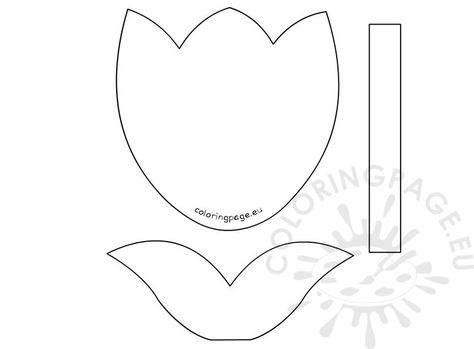 Tulip Template, Mothers Day Flower Pot, Flower Templates Printable, Diy Valentine's Day Decorations, Mothering Sunday, Leaf Stencil, Word Searches, Spring Theme, Tulip Flower