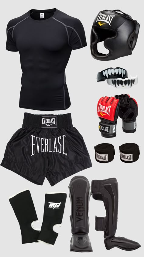 Boxing Collage, Kickboxing Outfit, Boxing Outfits, Casual Athletic Outfits, Kickboxing Women, Workout Supplies, Boxer Aesthetic, My Hero Academia Shirt, Boxing Clothes