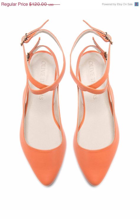 STORMY WEATHER SALE Sale 35 Discount Womens by OliveThomasShoes, $102.00 Apricot Crush, Minako Aino, Pointy Toe Shoes, Chic Chic, Pointed Flats, Pointy Toe Flats, Fabulous Shoes, Shoe Closet, Crazy Shoes