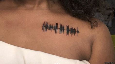 Voice Memo Tattoo, Voice Tattoo, Grandmother Tattoo, Sound Wave Tattoo, Grandma Tattoos, Heartbeat Tattoo, Ink Therapy, Voice Message, Parent Tattoos