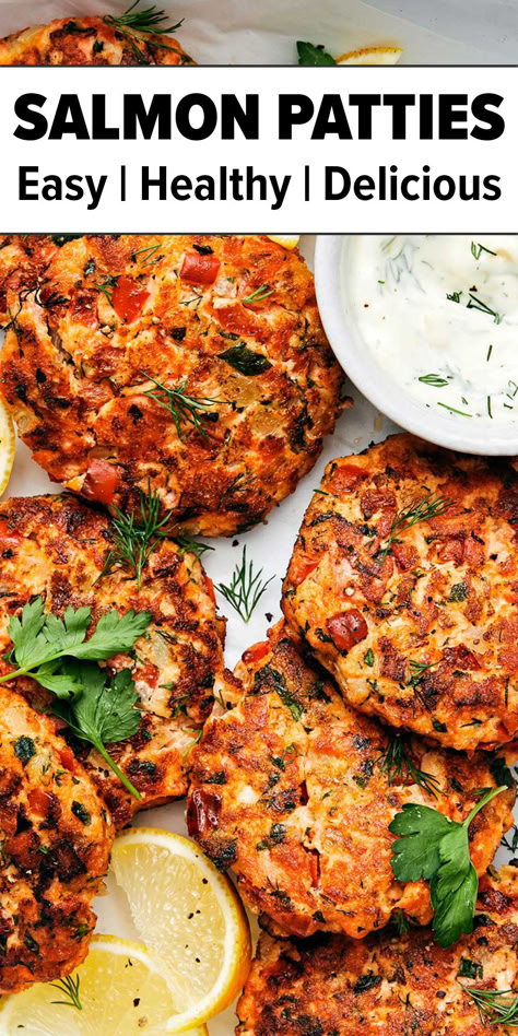 Salmon patties recipe. Simple Salmon Patties Recipe, Leftover Salmon Recipes, Best Salmon Patties, Leftover Salmon, Fit Foodie Finds, Salmon Patties Recipe, Fresh Salmon, Easy Salmon Recipes, Patties Recipe