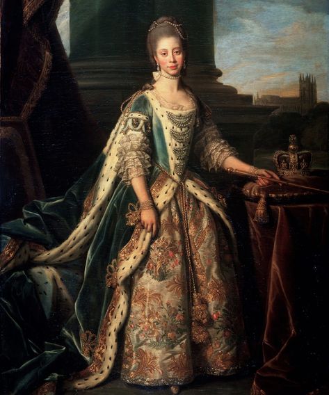 Meghan Markle Black Queen Of England, Royals History Queen Charlotte Of England, Henrietta Maria, Coronation Robes, Holland Art, King George Iii, Hermitage Museum, Court Dresses, Real Queens, Historical Painting