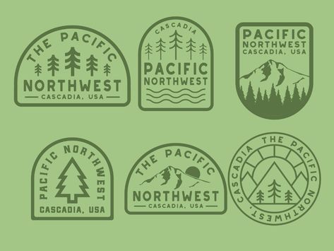 Camp Tshirt Designs, Pacific Garbage Patch, Great Pacific Garbage Patch, Camp Brand, Pacific Northwest Art, Outdoor Stickers, Graphic Design Tools, Badge Logo, Print Layout