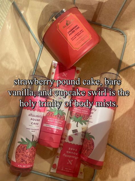 Coquette Bath And Body Works, To Smell Good, Pound Cake With Strawberries, Body Hygiene, Bath And Body Works Perfume, Shower Skin Care, Body Smells, Smell Goods, Pretty Skin Care