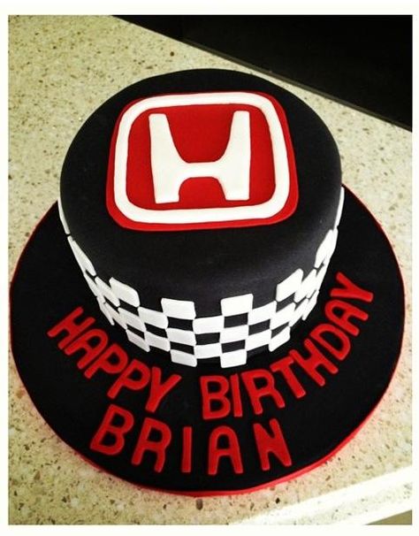 Honda Birthday Cake Honda Birthday Cake, Honda Cake Ideas, Tire Cake, Birthday Cake For Boyfriend, Cake For Boyfriend, Cars Birthday Cake, Birthday Cake For Him, Dinner Party Decorations, Birthday Presents For Him