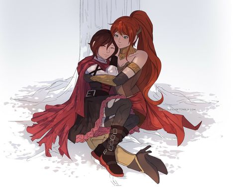 Milk And Cereal, Rwby Pyrrha, Qrow Branwen, Pyrrha Nikos, Red Like Roses, Rwby Ships, Rwby Characters, Rwby Comic, Blake Belladonna