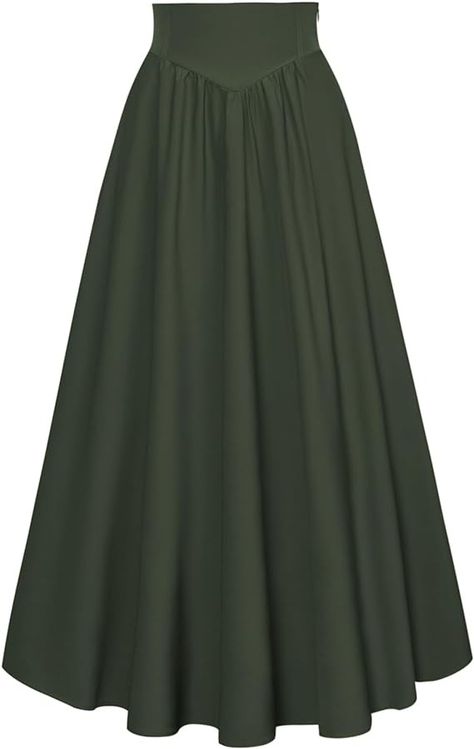 Amazon.com: Scarlet Darkness Victorian Skirts for Women Floor Length High Waisted Flowy Long Skirt Black L : Clothing, Shoes & Jewelry Black Skirts Long, Stylish Skirts Fashion, Long Green Skirt Outfit, Victorian Skirts, Scarlet Darkness, Highwaist Skirt, Flowy Long Skirt, Green Skirt Outfits, Long Green Skirt