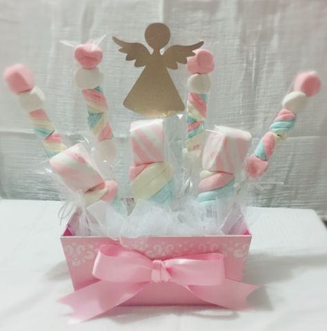 Baptism Party Decorations, 21st Birthday Cakes, Unisex Baby Shower, Birthday Party Centerpieces, 1st Birthday Shirts, Angel Crafts, Baptism Party, Baptism Girl, Party Centerpieces