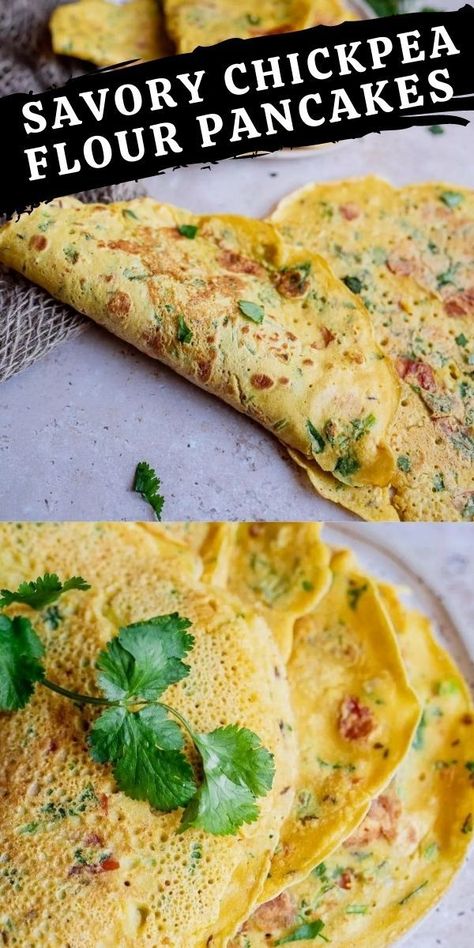 Vegan Chickpea Flour Pancakes, Chickpea Flour Pancakes Savory, Chana Flour Recipes, Chickpea Pancakes Savory, Chickpea Flour Frittata, No Flour Dinner Recipes, Recipes With Chickpea Flour, Chickpea Flour Crepes, Chickpea Flour Omelette