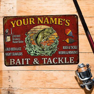 Great Shopping Custom Fishing Bait Tackle Sign Man Cave Lodge Lake House Decor 108122002068 for Timeless Elegance and Durability., New Home Decor Fishing Lodge Decor, Fishing Man Cave, Lodge Signs, Master Baiter, Pond House, Aluminum Composite Panel, Fishing Signs, Bait And Tackle, Sign Man