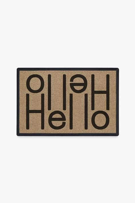 Hello Light Coir Doormat Graphic Design Minimal, Modern Doormats, Hello Doormat, Monogram Door Mat, Ruggable Rug, Chenille Rug, Coir Doormat, Personalized Door Mats, Rubber Mat