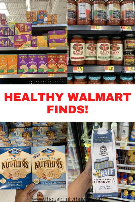 Healthy Food From Walmart, Natural Grocers Shopping List, Healthy Walmart Finds, Walmart Food Finds, Walmart Healthy Grocery List, Healthy Walmart Shopping List, Walmart Grocery Haul, Healthy Convenience Food, Healthy Walmart Snacks