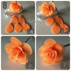 Nylon Crafts, Stocking Flowers, Art Craft Ideas, Ribbon Flowers Diy, Fabric Flower Headbands, Plastic Bottle Flowers, Nylon Flowers, Yarn Flowers, Fabric Flower Tutorial