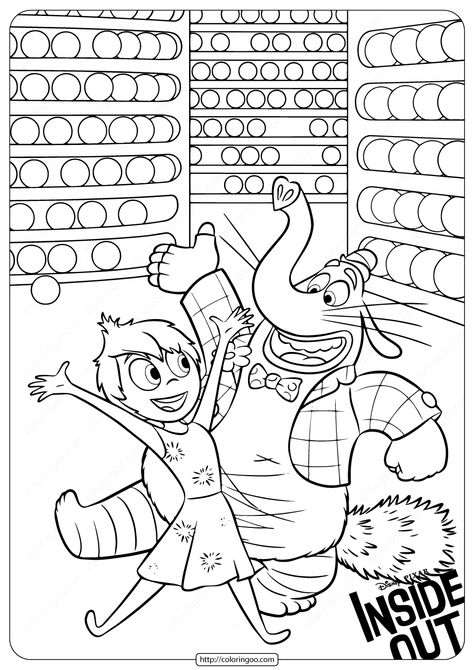 Disney Inside Out Joy and Bing Bong Coloring Pages  #disney #pixar #insideout #emotions #bingbong #joy #coloring #page #pages #book #coloringpage #coloringbook #cartoon Inside Out Coloring, Inside Out Coloring Pages, Spring Coloring Sheets, Disney Princess Coloring Pages, Preschool Coloring Pages, Spring Coloring Pages, Free Coloring Sheets, Easter Coloring Pages, Princess Coloring Pages