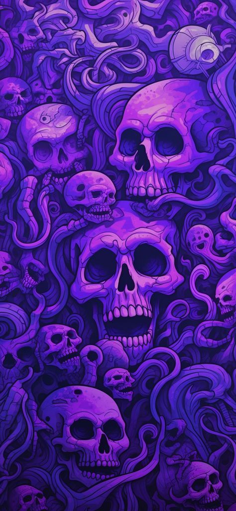 Skull Iphone Wallpaper, Konosuba Wallpaper, Purple Skull, Dark Purple Wallpaper, Adventure Time Wallpaper, Skull Art Drawing, Computer Wallpaper Desktop Wallpapers, Trippy Wallpaper, Iphone Wallpaper Images