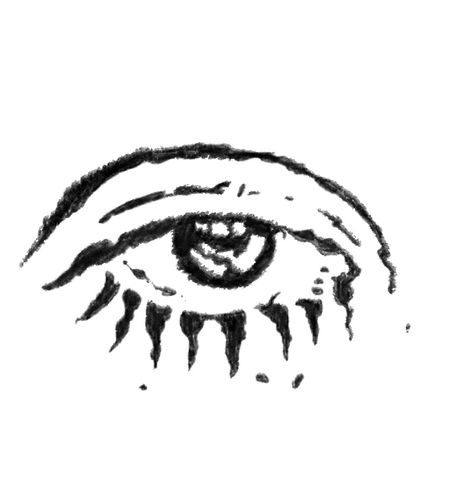 Men Eye Tattoo Ideas, Simple Surreal Tattoo, Eazy Tattoo Simple, Easy Gothic Tattoos, Simple Practice Tattoos, Back Of Neck Eye Tattoo, Eye Outline Tattoo, Tattoo Beginner Stencil, Glitchy Tattoos