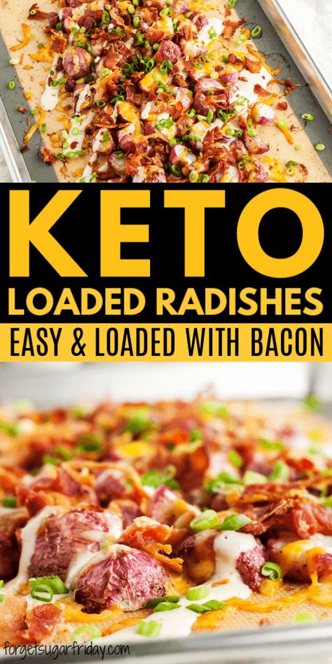 Low Carb Radish Recipes, Sugar Free Side Dishes, Keto Radish Recipes, Loaded Radishes, Keto Party Food, Roasted Radishes Recipe, Radishes Recipe, Keto Inspiration, Cleaning Eating