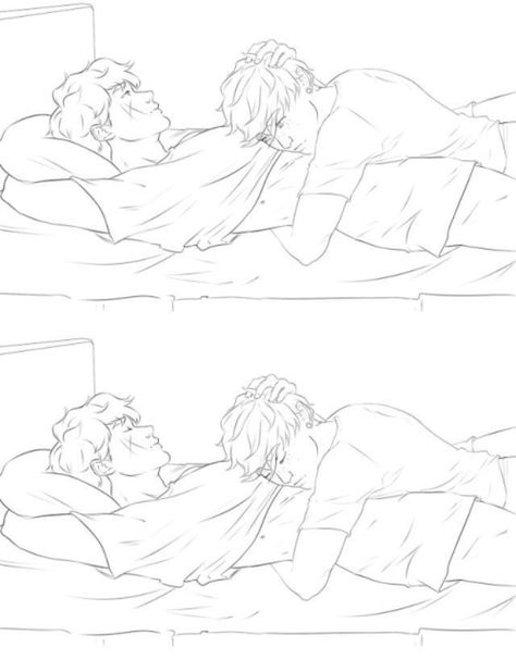 Mlm Couple Drawing Reference, Couple Laying Together Drawing, Mlm Pose Reference Drawing, Mlm Drawings Reference, Mlm Couple Drawing, Mlm Couple Poses, Gay Drawing Reference, Gay Poses Drawing Reference, Gay Drawing Sketches