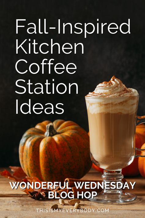 Brew your favorite fall drinks this season with these stylish kitchen coffee station ideas. From minimalist setups to cozy country vibes, we've got you covered. With answers to frequently asked questions about setting up a kitchen coffee station, you'll be able to create the perfect space for brewing your favorite autumn drinks... Selected Editor's Choice in the Wonderful Wednesday Blog Hop. Find more Simple Home Ideas and so much more from dozens of bloggers today... ✨😎✨ Kitchen Coffee Station Ideas, Fall Coffee Bar Ideas, Autumn Coffee Bar, Fall Coffee Station, Simple Home Ideas, Kitchen Coffee Station, Fall Coffee Bar, Autumn Drinks, Keurig Coffee Pods