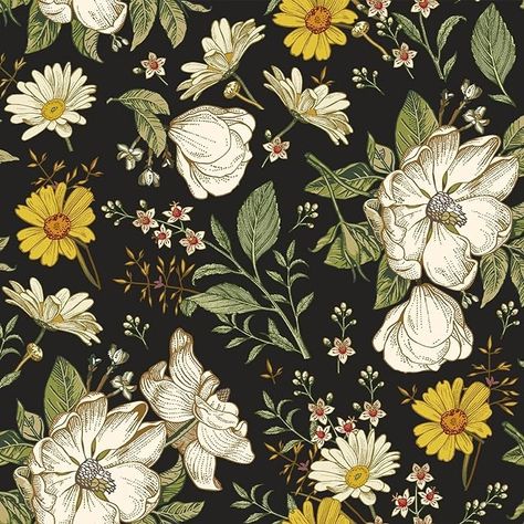 VEELIKE Black Peony Daisy Floral Peel and Stick Wallpaper Vintage Dark Floral Wallpaper Roll for Bedroom Bathroom 17.7''x118'' Floral Removable Wallpaper Floral Contact Paper for Walls Cabinets Shelf - Amazon.com Cabinets Shelf, Floral Removable Wallpaper, Dark Floral Wallpaper, Green Floral Wallpaper, Floral Peel And Stick Wallpaper, Black Peony, Peony Wallpaper, Wallpaper Floral, Kids Lamps