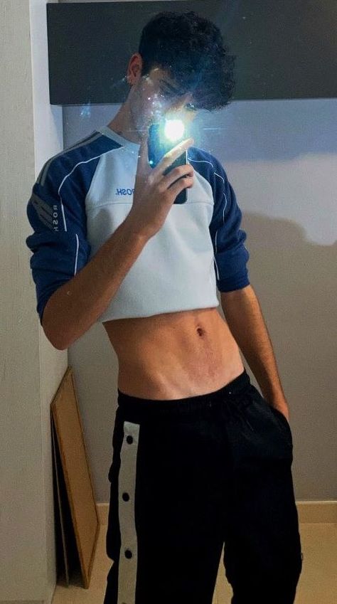 Men Crop Top Outfit Aesthetic, Guy Crop Top Aesthetic, Crop Top Men Aesthetic, Guys With Crop Tops, Male Crop Top Aesthetic, Man In Crop Top, Crop Top Hombre, Gay Male Fashion, Male Crop Top Outfits