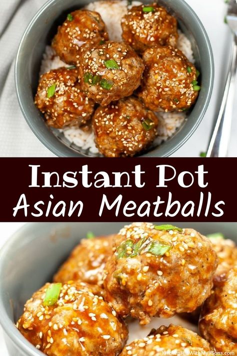 Instant Pot Asian Meatballs, Meatballs And Rice Instant Pot, Teriyaki Meatballs Instant Pot, Instant Pot Chicken Meatballs, Frozen Meatball Recipes Instant Pot, Meatballs Instant Pot, Instant Pot Asian, Bbq Turkey Meatballs, Lactation Foods