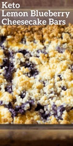 Lemon Blueberry Cheesecake Bars, Keto Lemon Blueberry, Blueberry Cheesecake Bars, Lemon Blueberry Cheesecake, Keto Gluten Free, Crumb Bars, Keto Bars, Postre Keto, Low Carb Meal