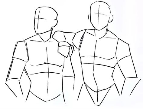 Couple Character Poses Reference, Duo Anatomy Reference, Duos Drawing Reference, Drawing Bases 5 People, Bestie Pose Reference, Duos Poses Drawing, Duo Combat Pose, Bestie Dynamic Duo, Two Guys Drawing Reference