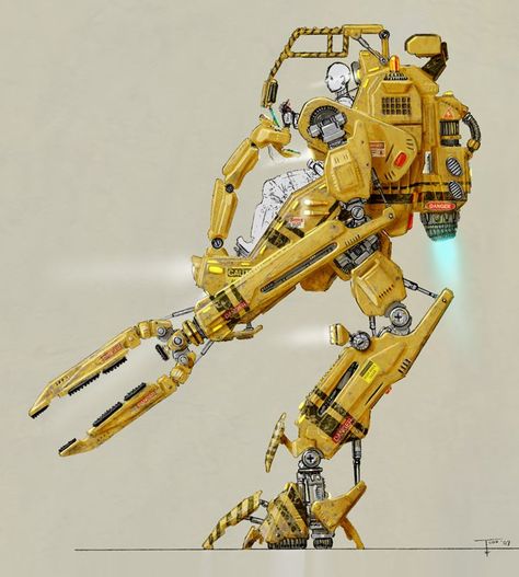 Futuristic Construction, Construction Robot, Industrial Robots, Robot Concept, Mech Suit, Starship Design, Air Plane, Adobe Portfolio, Robot Design